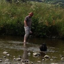 Paddling in the River Esk