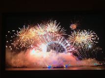 Fireworks above The London Eye